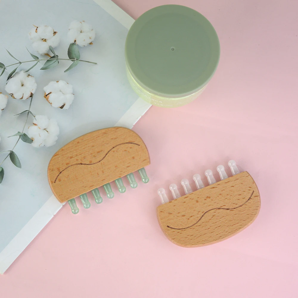 Wholesale Gemstone Massage Comb Shower Hair Brush Scalp Massage for Hair Growth Relieve Headache