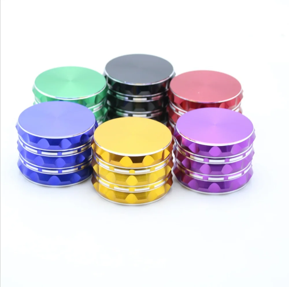 
Food Grade Colorful Herb Grinder Machine Metal Grinder Weed with Customized Printing 
