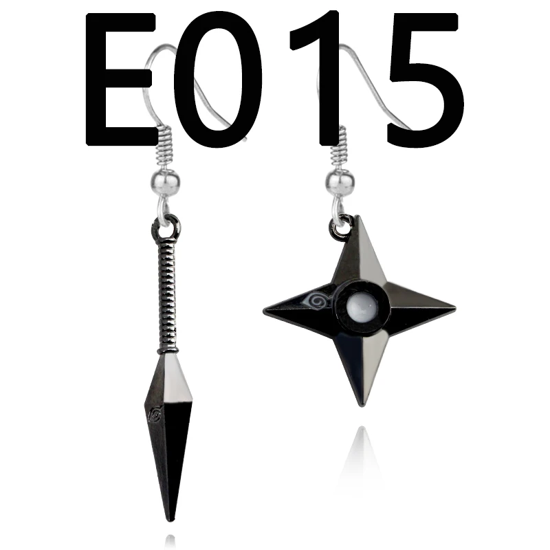 Anime Props Jewelry Konoha Earrings for Women Akatsuki Red Cloud Ear Hoops Ninja Darts Dangle Earring Fans Creative Gifts
