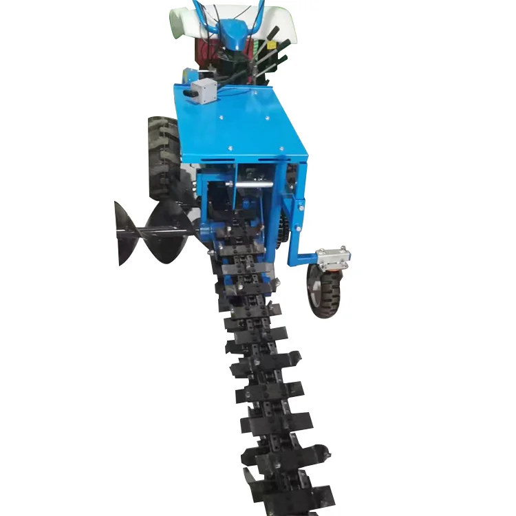 Ditcher farm trencher machine Ditch digger tractor machine Ditching cultivator Chain trencher machine