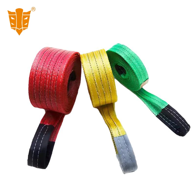 12t Lifting Polyester Flat Web Sling Webbing Sling Customized Color Round Slings