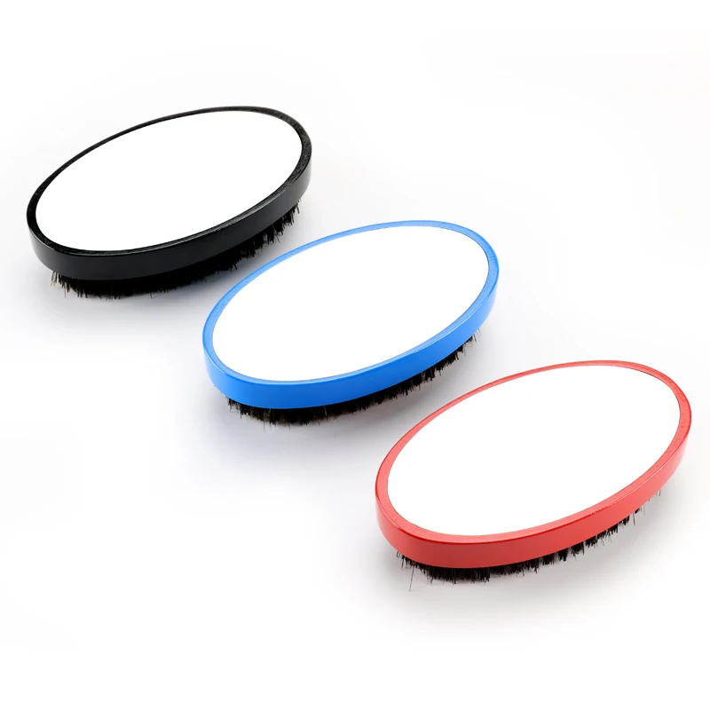 Abeis Wholesale OEM Beard Brushes Men Soft or Medium Hard Boar Bristle Wood Beard Brush With Mirror