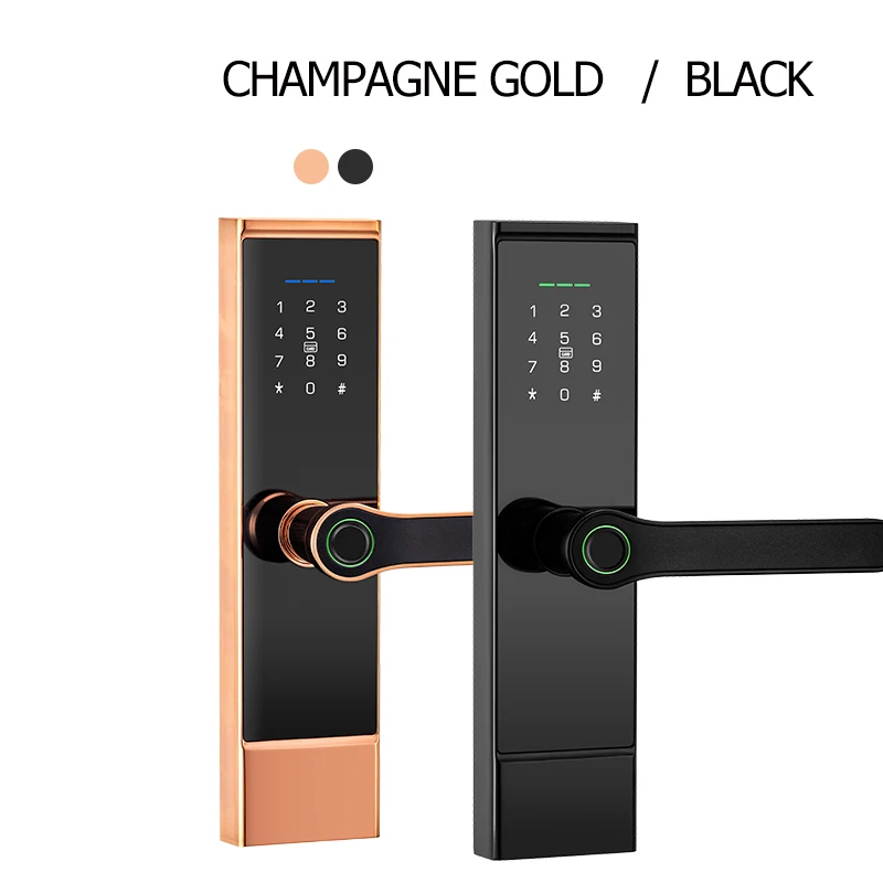 Wireless Wifi APP Remote Controlled Digital  Hotel Tuya Smart Fingerprint Anti Theft Home Electronics Smart Security Door Lock