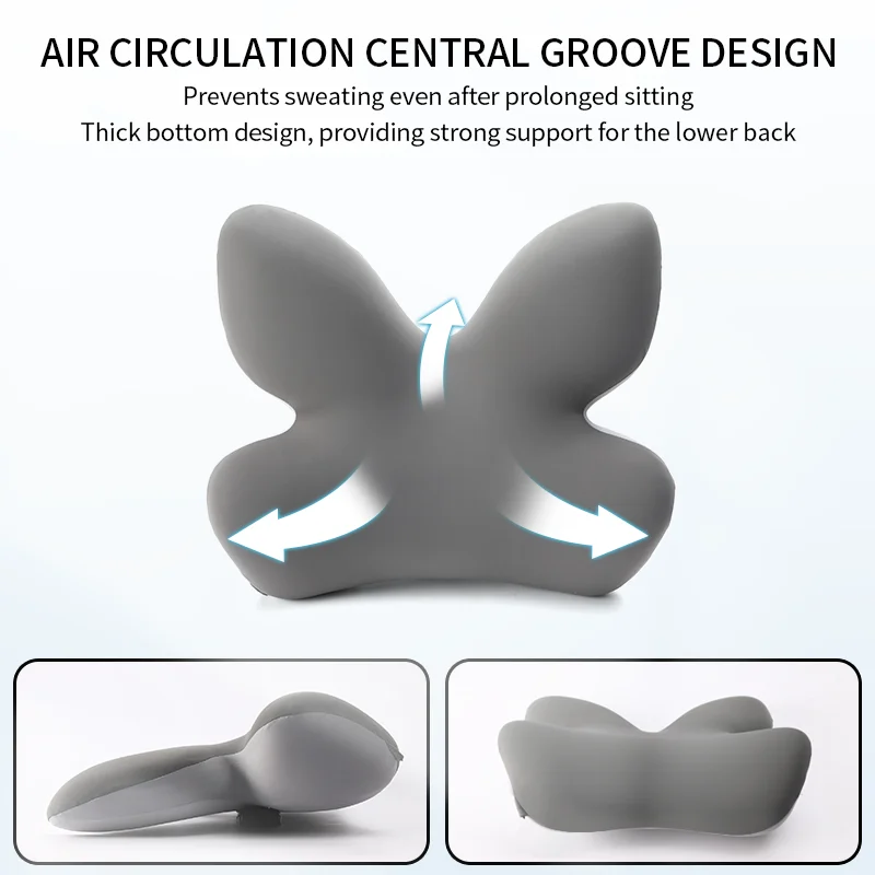 OEM ODM orthopedic foldable office chair lumbar support cushion relieve back pain foam lumbar support back cushion seat for car