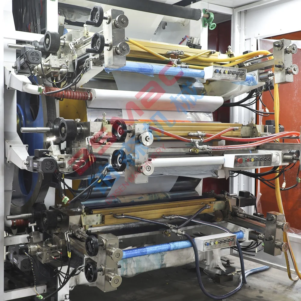 CE Certificate 6 colour BOPP PE Plastic Film Roll Bag CI Central Drum Type Flexo Printing Machine