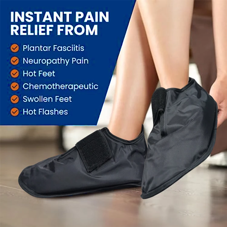 Hot Cold Therapy Gel Ankle Boot Ice Pack Wrap for Foot After Surgery Plantar Fasciitis Foot Pain