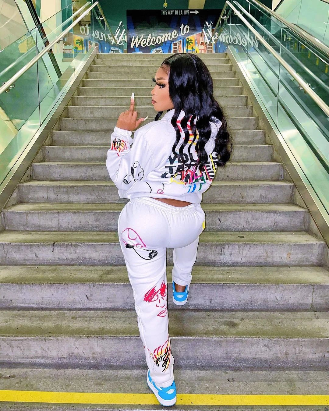 Wholesale Casual Women Polyester Crewneck Pullover Polyester Two Piece Sweatshirt Set