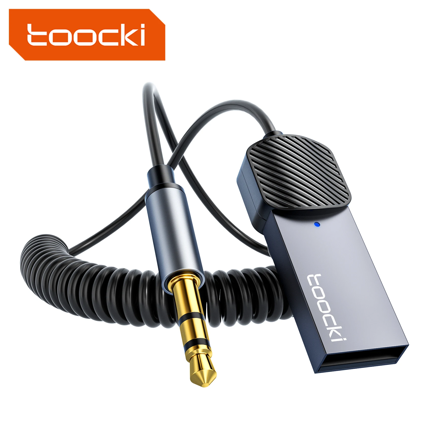 Toocki 2023 New 5.0 Wireless Audio Receiver Usb To 3.5mm Bluetooth Fm Transmitter Car Accessories