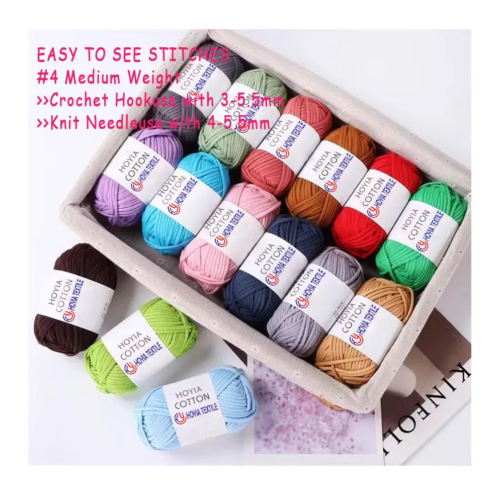 Source factory Amazon crochet cotton nylon tube amigurumis hilos yarn for crocheting knitting with easy to see stitches