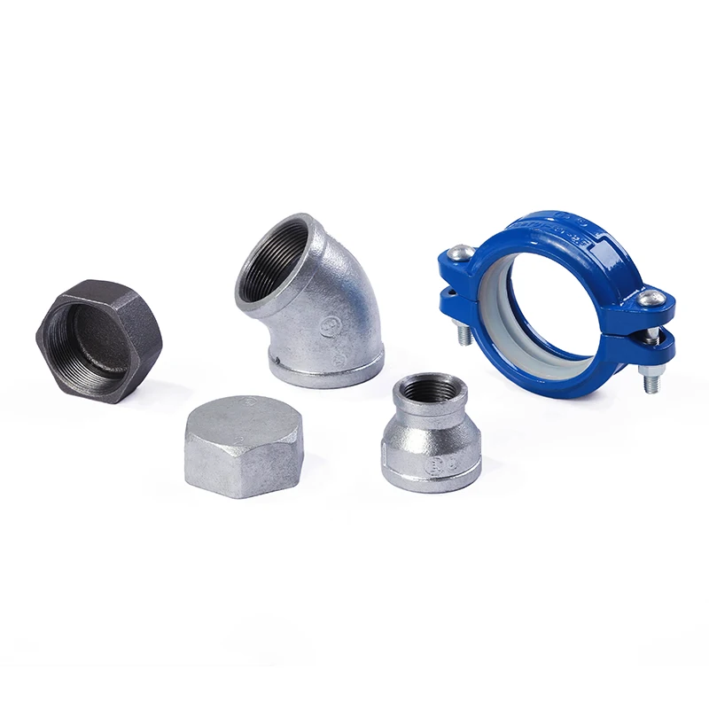 JINAZHI Manufacturer Hot Dip Plumbing Fittings Galvanized Malleable Casting Iron GI BSP NPT Thread Pip fittings