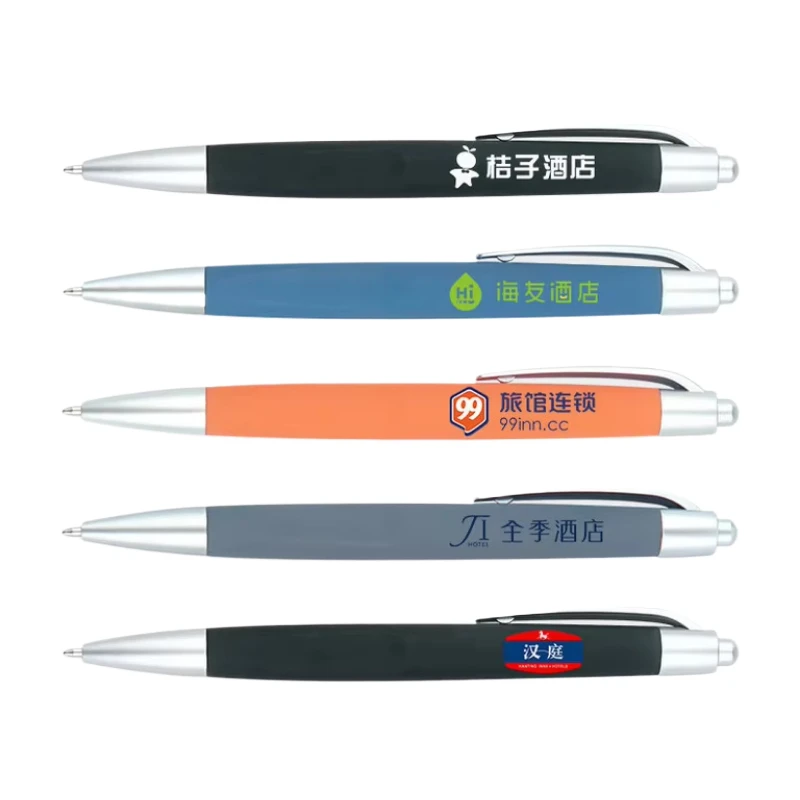 TL730 Wholesale Customizable Logo Advertise Business Plastic Pen Ballpen Printed Brand Promotion Gift Custom Hotel Ballpoint Pen
