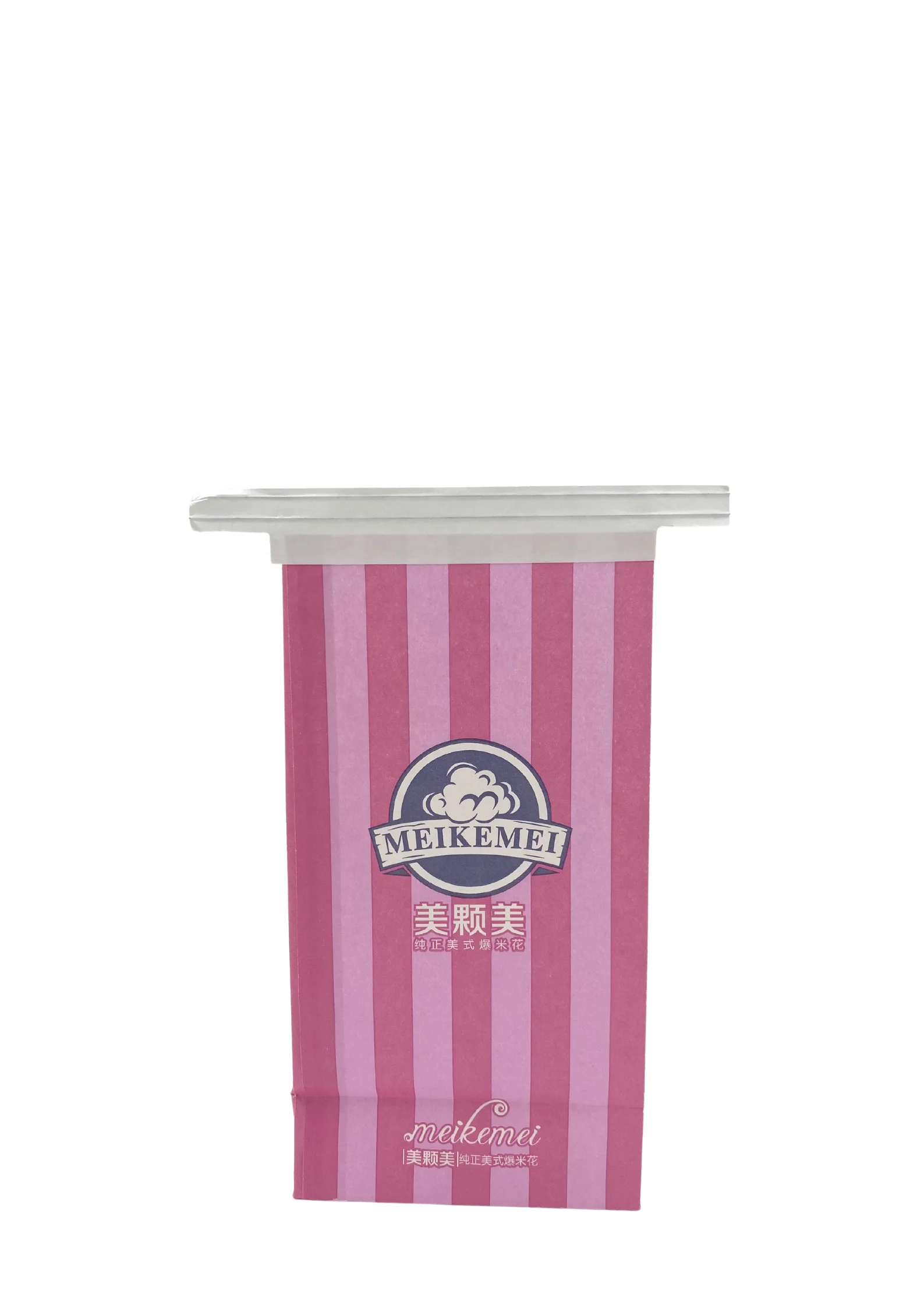 VIVD Design OEM Custom printed Kraft paper PET bag for popcorn with window