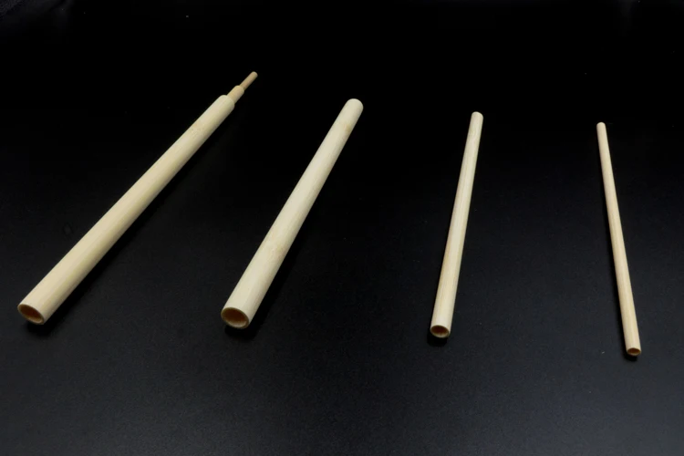 Оптовая продажа индивидуальные натуральные биоразлагаемые длинные Одноразовые Бамбуковые соломинки для