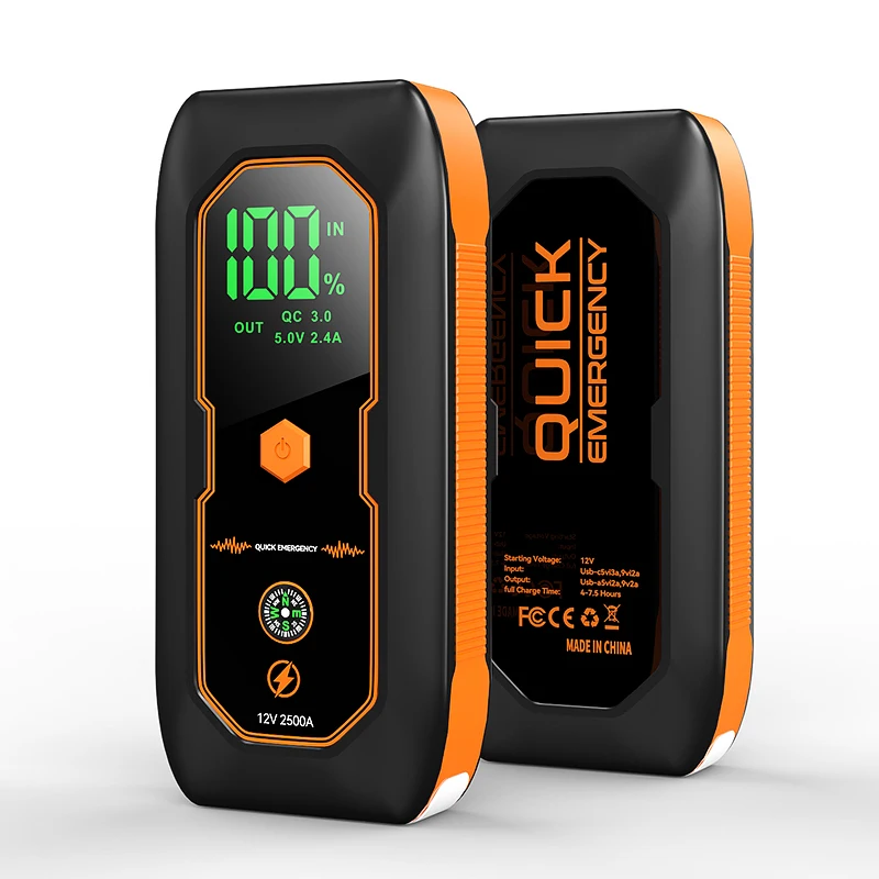 12V Portable Car Battery Boost Jump Starter 6000mAh Car Emergency Jump Power Supply Power Bank Jump Starter