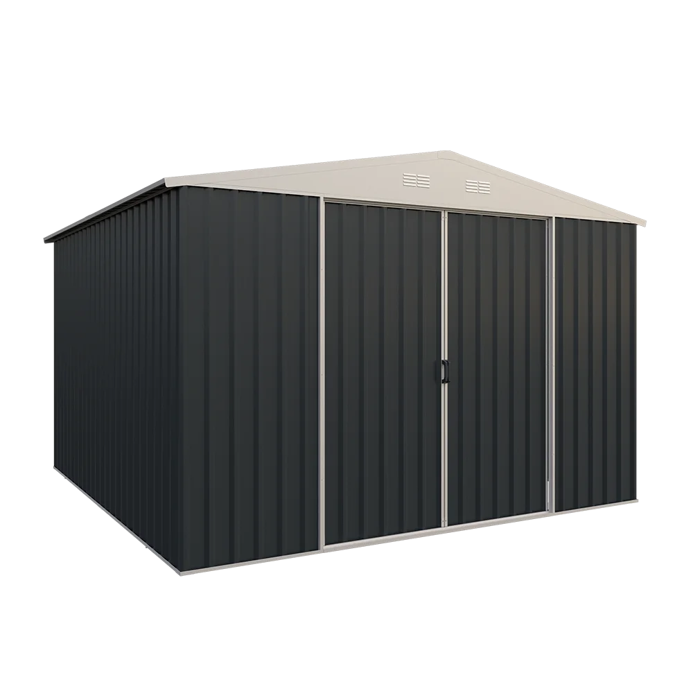 G1110-H180-S Waterproof Customized 	 11*10 ft tools storage Garden Shed Backyard Steel Metal Storage Shed