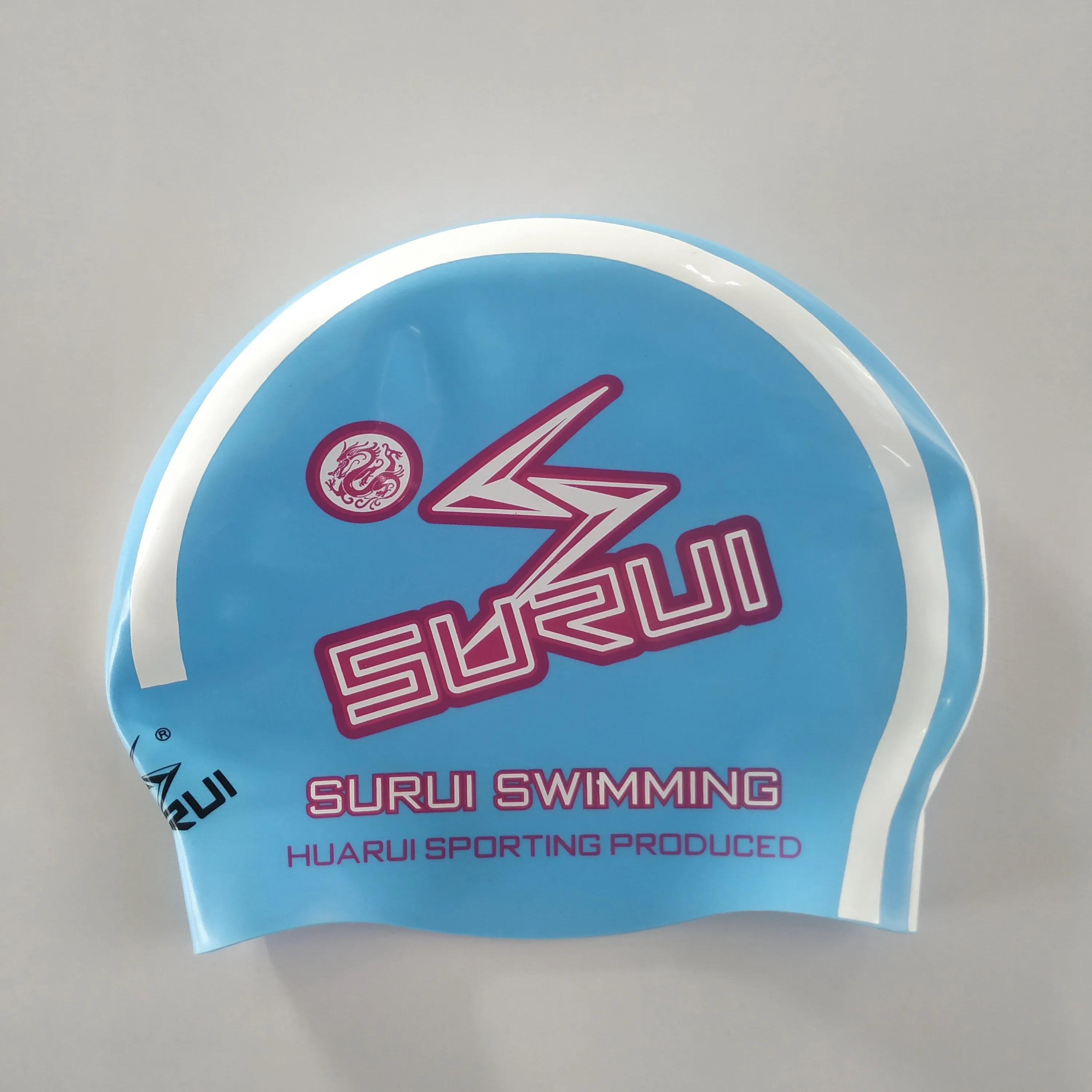 custom adult hight quality swim cap printing fashion silicone swim cap