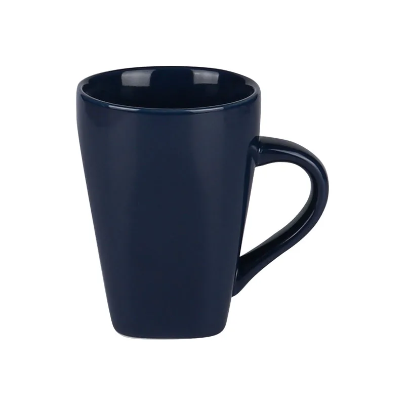 Custom Classic Ceramic Handgrip Mug White Square Coffee Mug