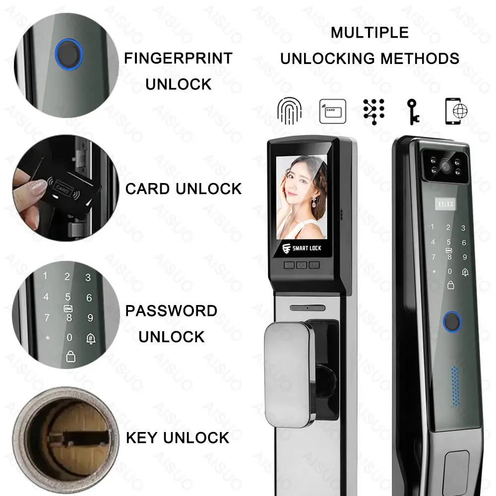 Лидер продаж, Wi-Fi-приложение TUYA, Электрический дверной замок, умный биометрический дверной замок с отпечатками пальцев