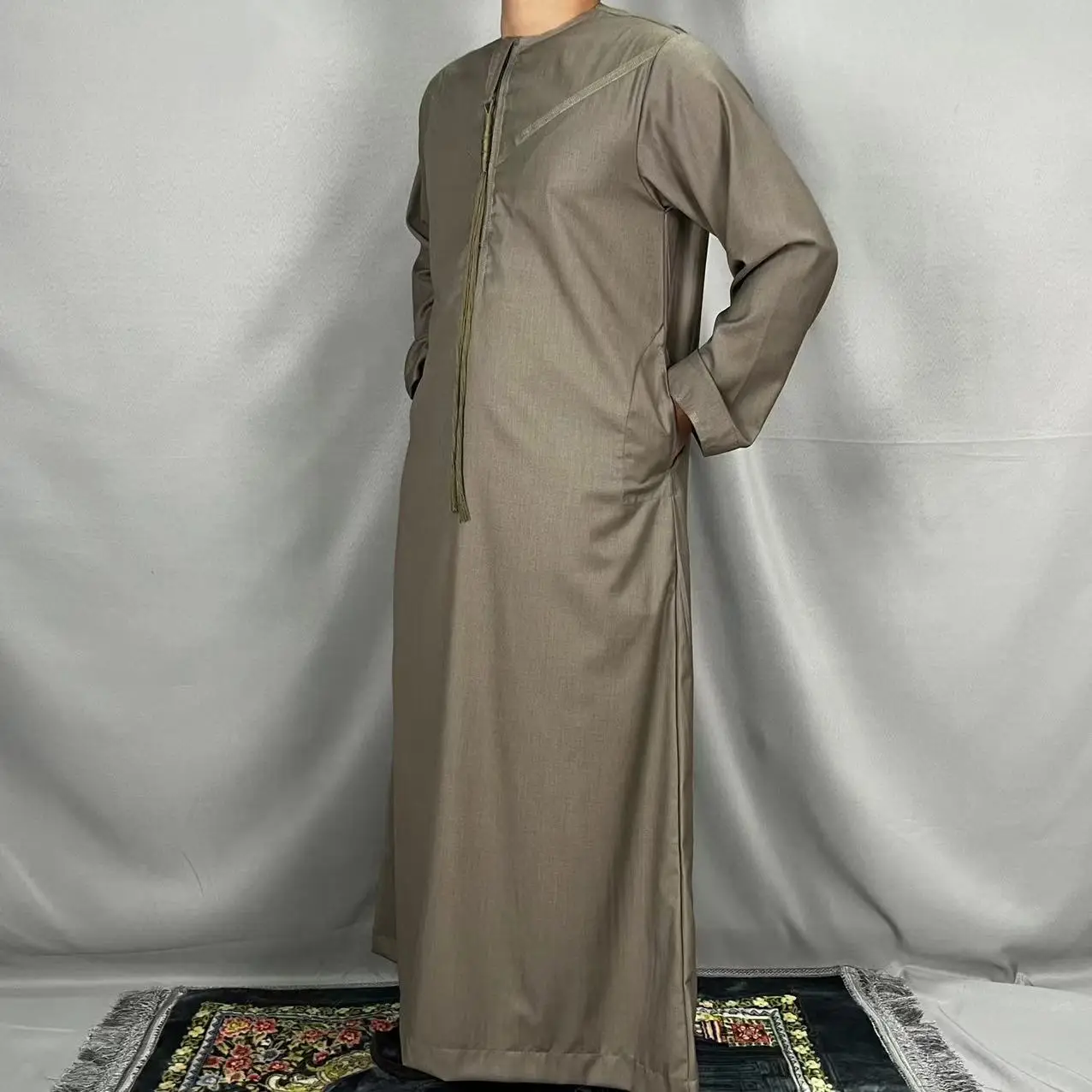 HJ EMMR03 Middle East National Style Turkish Caftan Robes Wholesale Jubba Thobe Arab Alharamain Men