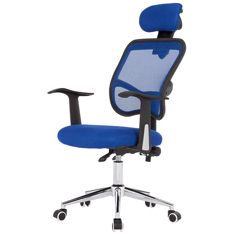 
Modern Ergonomic Home Full Mesh Comfortable Netted Computer Nap Head Rest Backrest Executive Blue Office Furniture Chair 