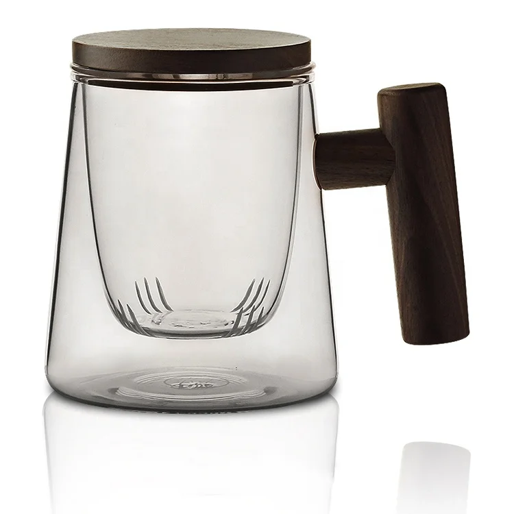 300ml Mug Flower High Borosilicate Glass Tea Cup