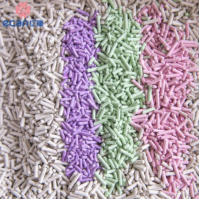 Accept custom different green tea scent natural plant tofu cat litter