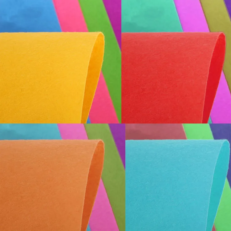 Lowest Price High Quality Felt Fabric Roll Pieces Industrial Felt Polyester Non Woven Colorful Felt