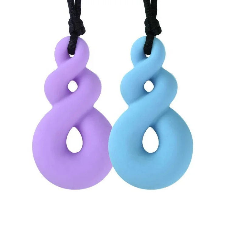 BPA Free Silicone Baby Teether Teething Accessories Toy Chew Necklace Autism Soft Toy OEM Zipbag Full Silicone Baby Doll 20g