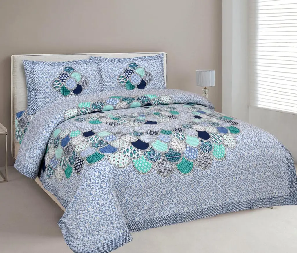 Soft Cotton Printed Feather Quilts High Quality Fully Quilted Comfort Bedspread Bed Coverlets Cover Set