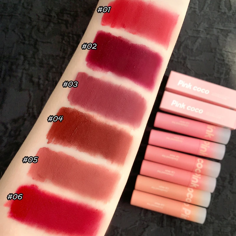 matte lip glaze lips mud colorfast non-stick cup mushed LipGloss Waterproof velvet muddy lip cream for students