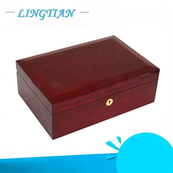 OEM Stylish Vintage Metal Lock Jewelry Treasure Chest Case Manual Wooden Wine Box