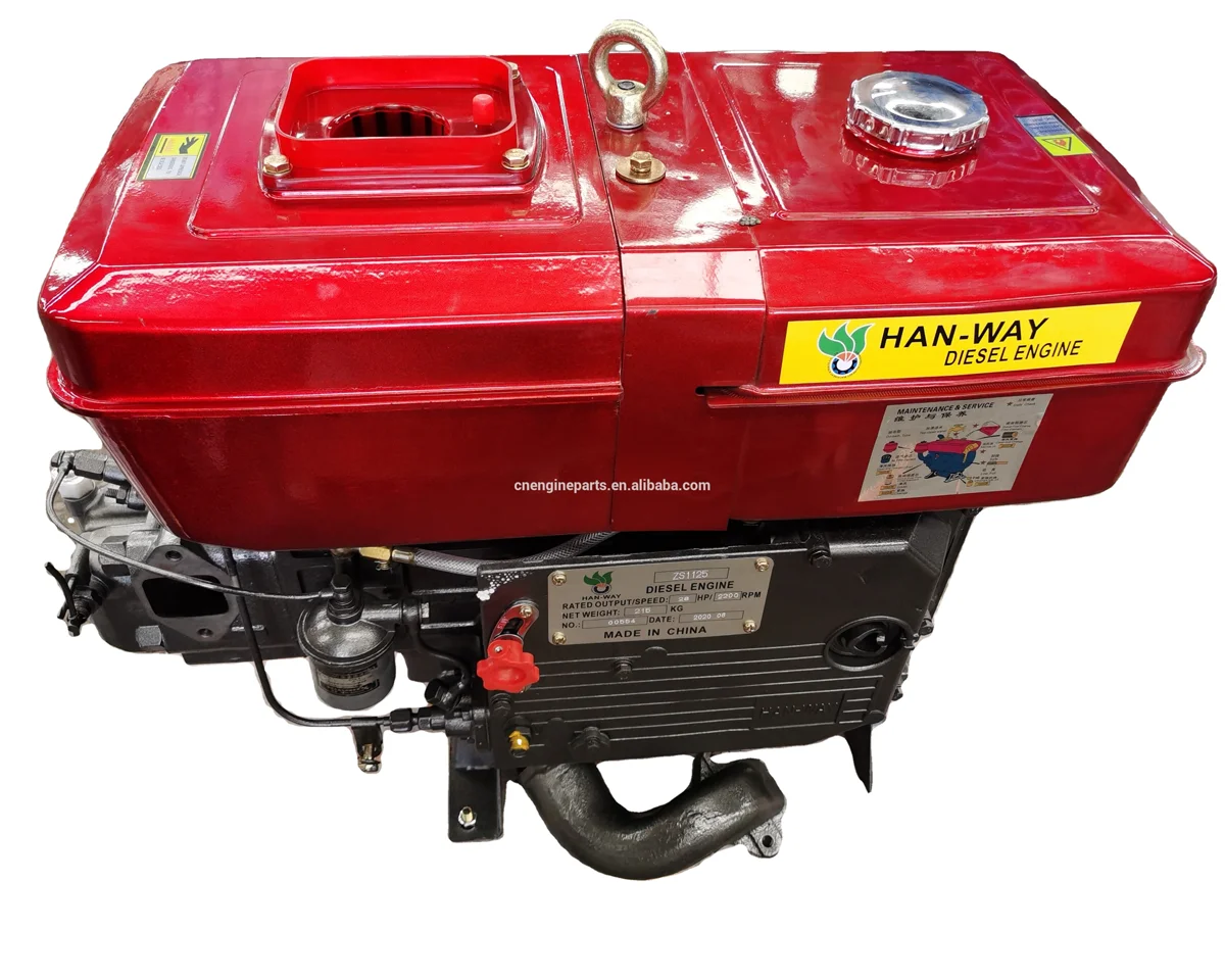 Одноцилиндровый дизельный двигатель с водяным охлаждением ZS1130 30hp