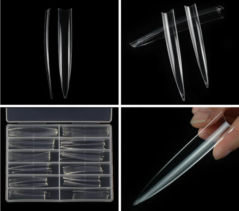 Extra Long pointed Stiletto nail art tips Acrylic False Nail Tips Sharp Display Stiletto Nail Tips