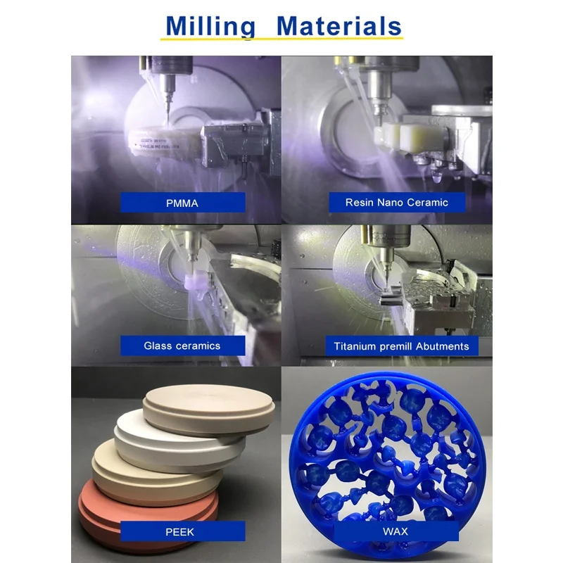 Zotion T20W 2023 new model 5 axis cad cam dental wet cnc milling machine