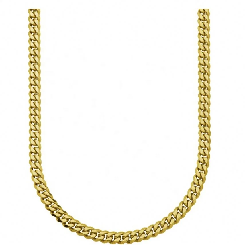 Manufacturers Custom Hot European and American Fashion Trend Rap Hip-Hop 18K Gold-Plated Exaggerated Necklaces