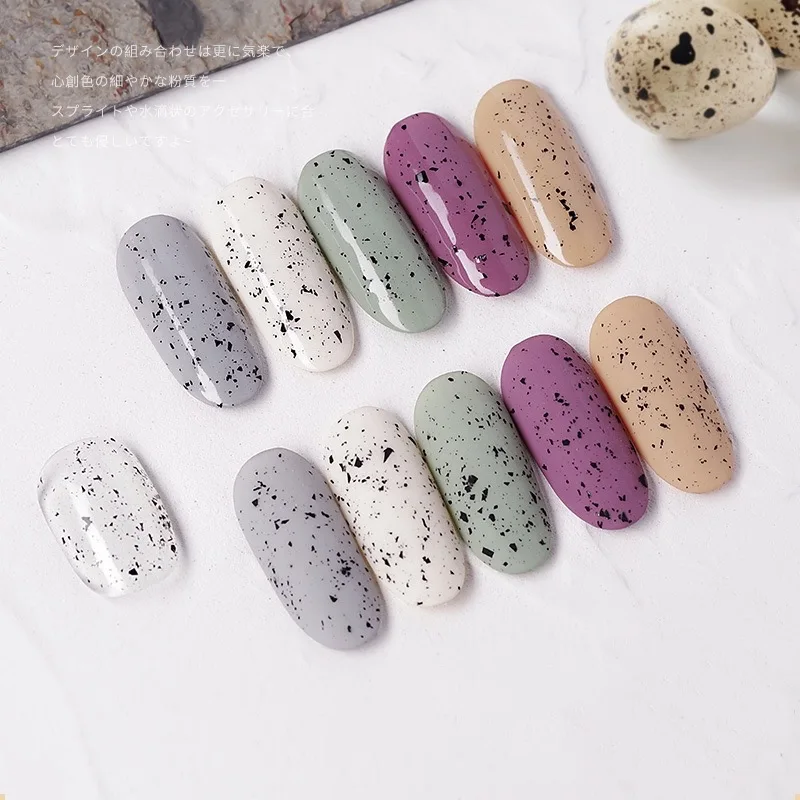 Free Sample Eggshell Quail Egg Paper Gel Nail Polish High Pigment Shell Top Coat