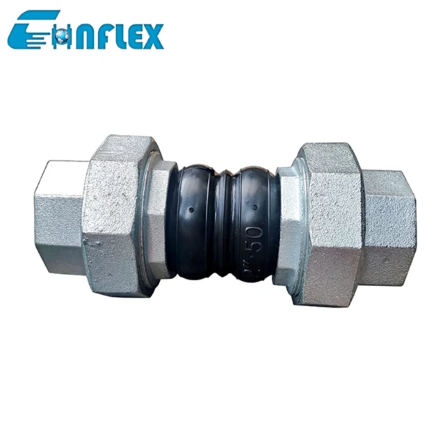EPDM Stainless Steel Screwed Union Bspt Threaded Joint Rubber Flexible Connector