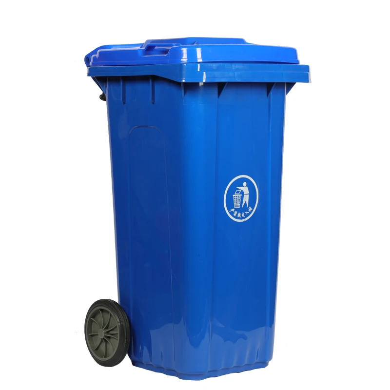 Good Quality Durable Rectangular Plastic Dustbin Waste Garbage Bin Trash Can with Lid