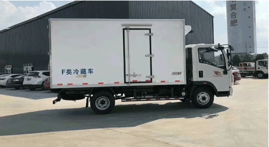 Factory Priced HOWO 5T Small Refrigerator Van Truck New 4x2 Manual Automatic Diesel Gasoline Euro 5 Refrigerated Cold Room Box
