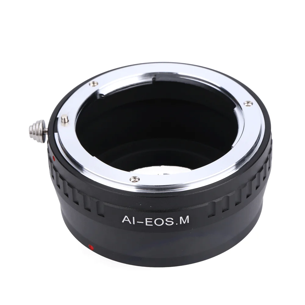 Lens Mount Adapter Ring AI-EOSM for Nikon F mount Lens and for Canon for EOS M EF-M mirrorless camera New-Black+ Silver 4