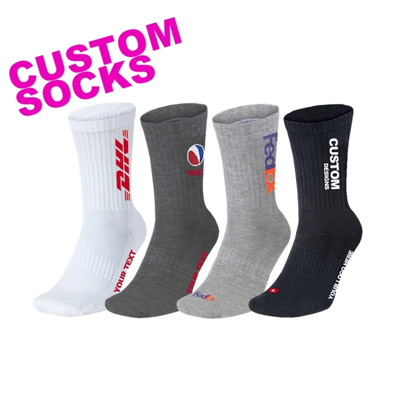 JKL O 097 custom OEM designer made your own logo men sport socks gym socks custom workout socks