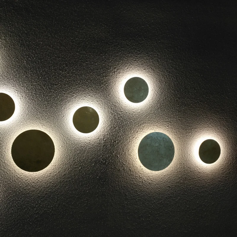 Interior Decorative Round Golden Aluminum 200mm Wall Mount LED Hotel Lamp Wall Light