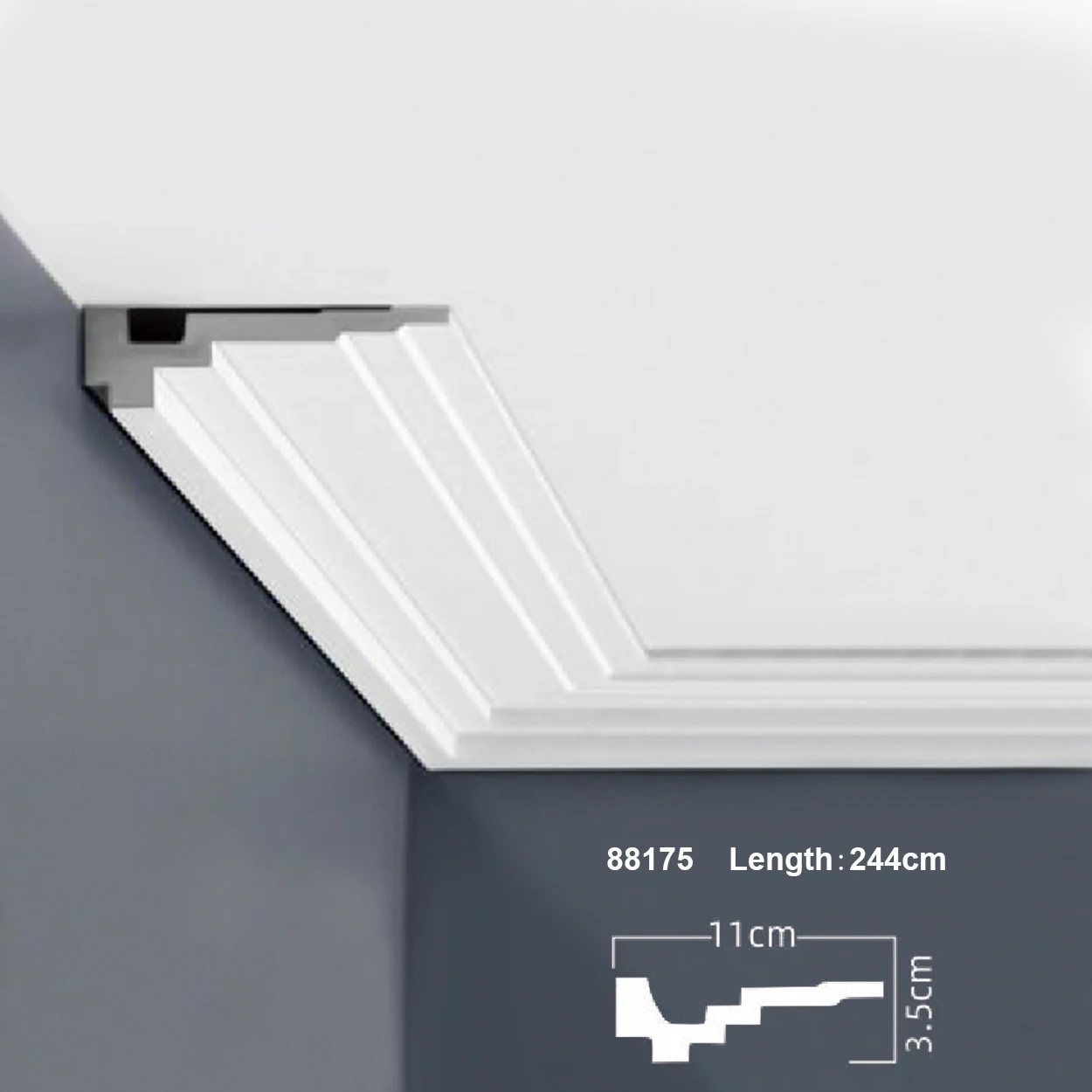 Auuan European Luxury Craft PS Moulding Ceiling Cornice for Home Decoration pu cornice malaysia