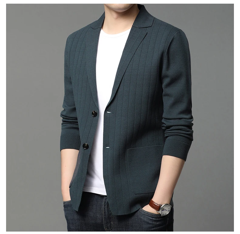 2021 New Style cardigan sweater  Casual Fashion Slim Fit Knitted  sweater men