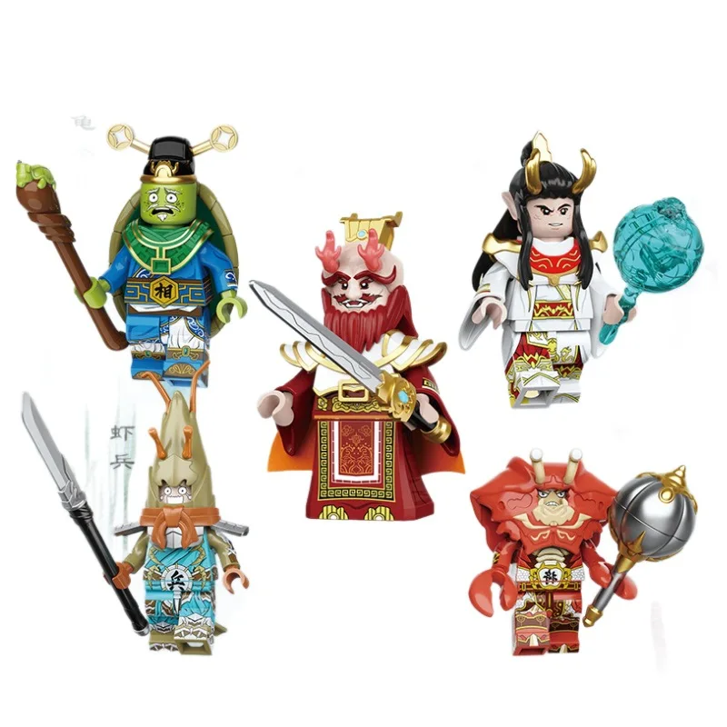 DK30319 Dragon Palace fairy tales Shrimp Soldier Crab General Mini Blocks Building Block Toys for Kids boys girls