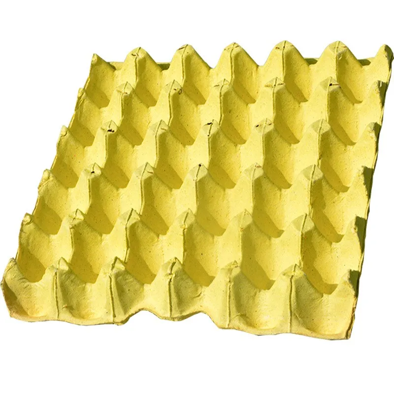 Pulp egg tray source manufacturers supermarket for high-quality yellow 30 egg paper tray  Moisture-proof egg tray wholesale