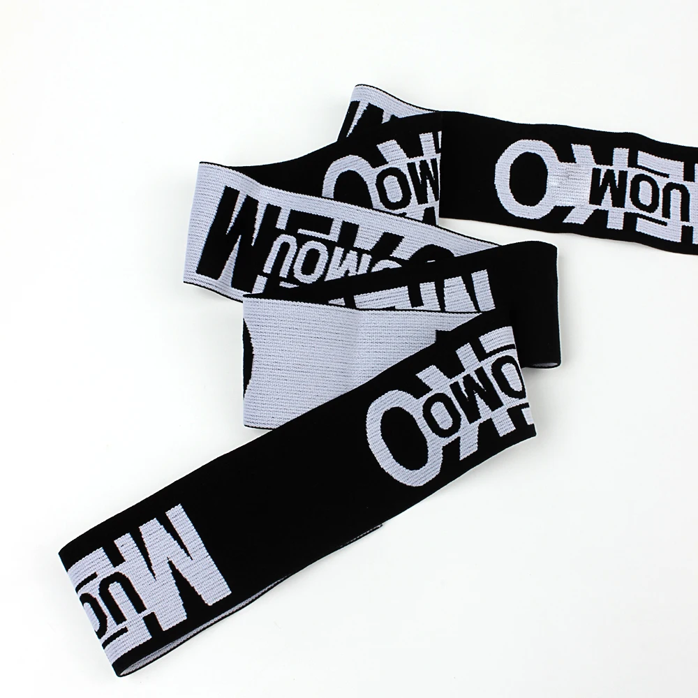 Factory Design Jacquard Web Tape Letter Elastic Band For Sport Underwear Soft Elastic Waistband