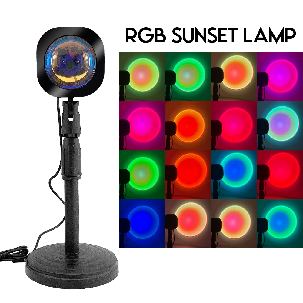 BOKUN oem nordic sunset lamp multi color lovely live stream floor rgb sunset lamp LED