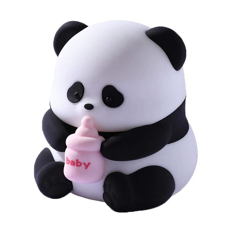 New Cute Cartoon Panda Night Light LED Usb Rechargeable Bedside Lamp Home Decor Night light For Child Gift