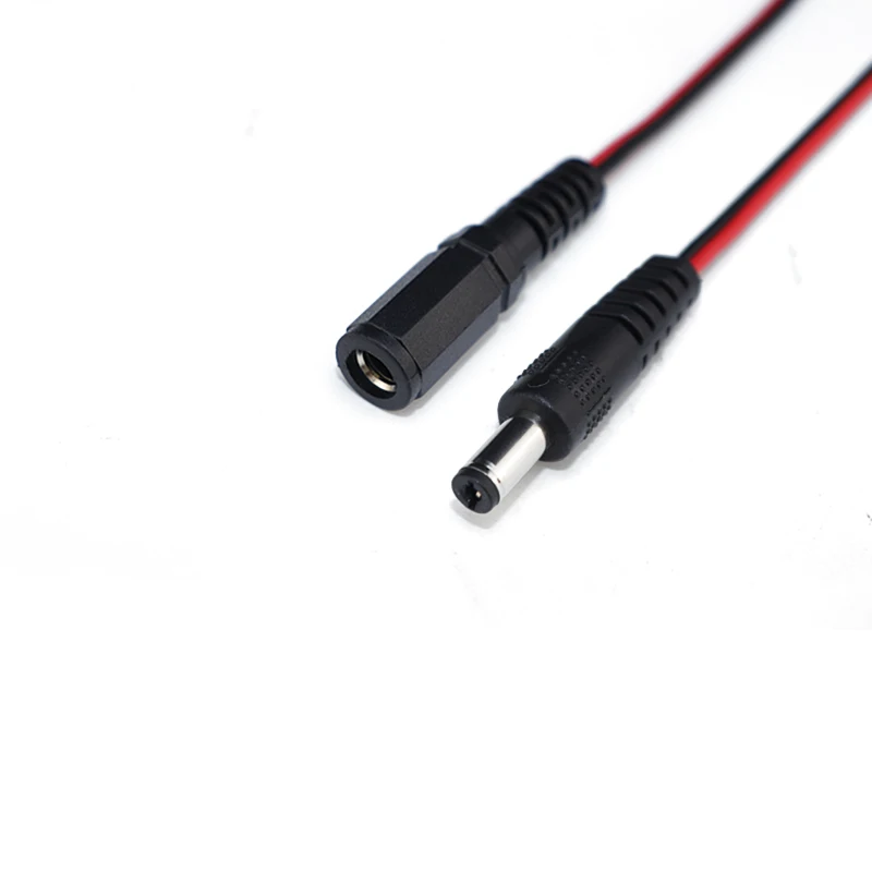Dc5.5*2.1mm Male Female Barrel Connector With 5a Fuse To Pigtail End Dc Power Cable